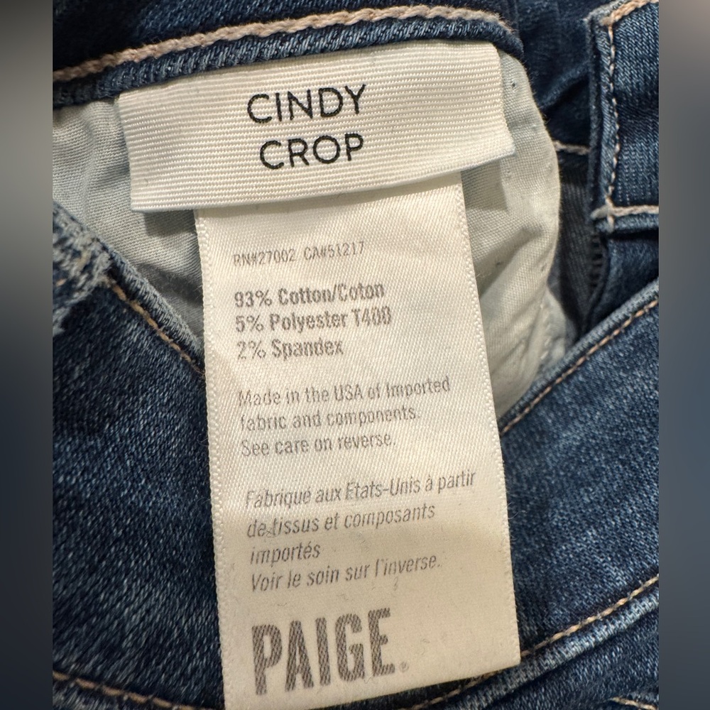 Paige Cindy Cropped Denim Jeans - Picture 5 of 6